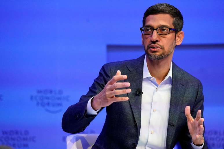 Presidente-executivo da Alphabet, Sundar Pichai.
REUTERS/Denis Balibouse