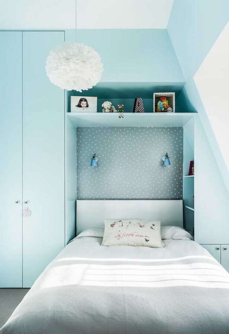 52. Tons de azul pastel para decora&ccedil;&atilde;o de quarto infantil planejado &ndash; Foto: Home Fashion Trend