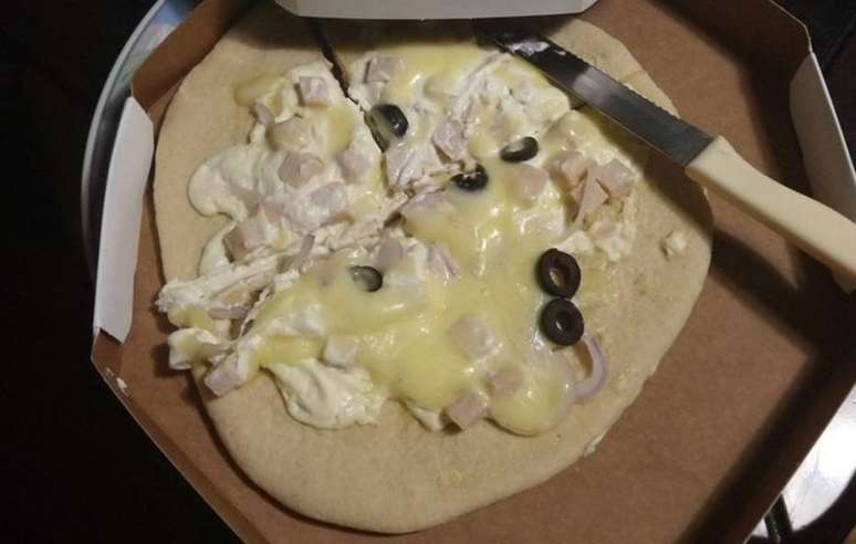 Pizza do Subway que viralizou no Twitter