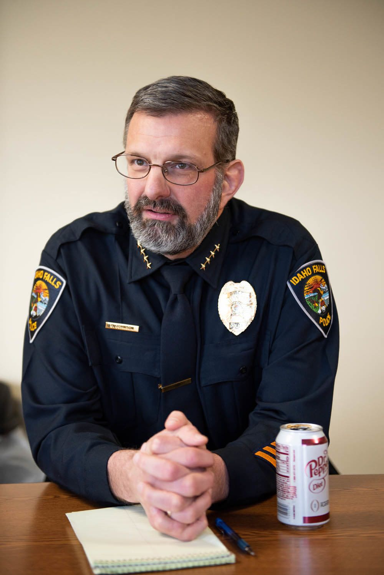 Bryce Johnson assumiu o comando do Departamento de Polícia de Idaho Falls em 2017.