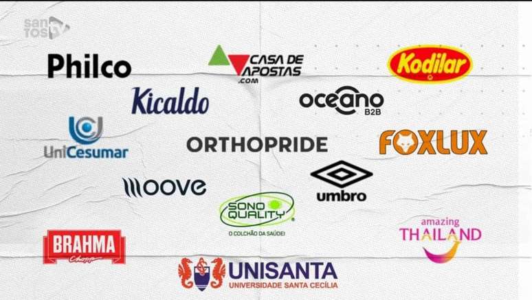 Santos conta 14 empresas parceiras, contando profissional, base e futebol feminino (Foto: Divulgação/Santos FC)