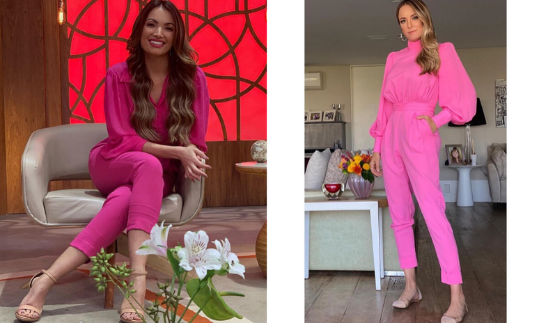 Barbie? Patricia Poeta e Tici compõem looks adultos com rosa