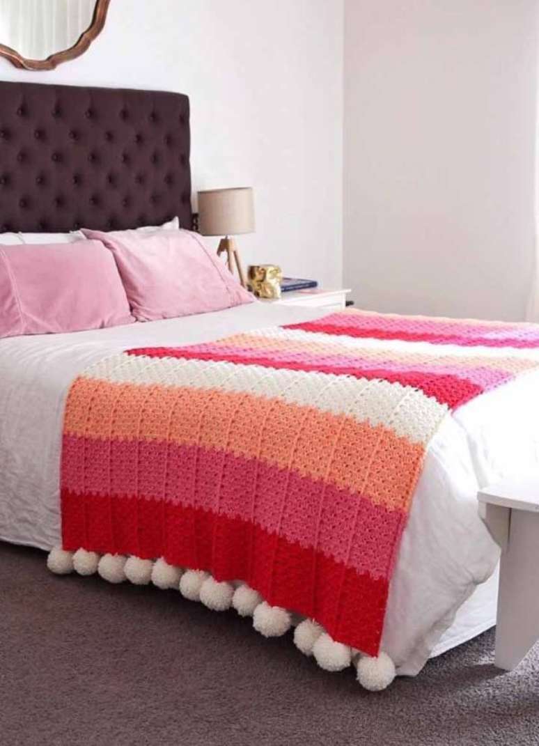 1. Croch&ecirc; para iniciantes em tons de rosa &ndash; Via: pinterest