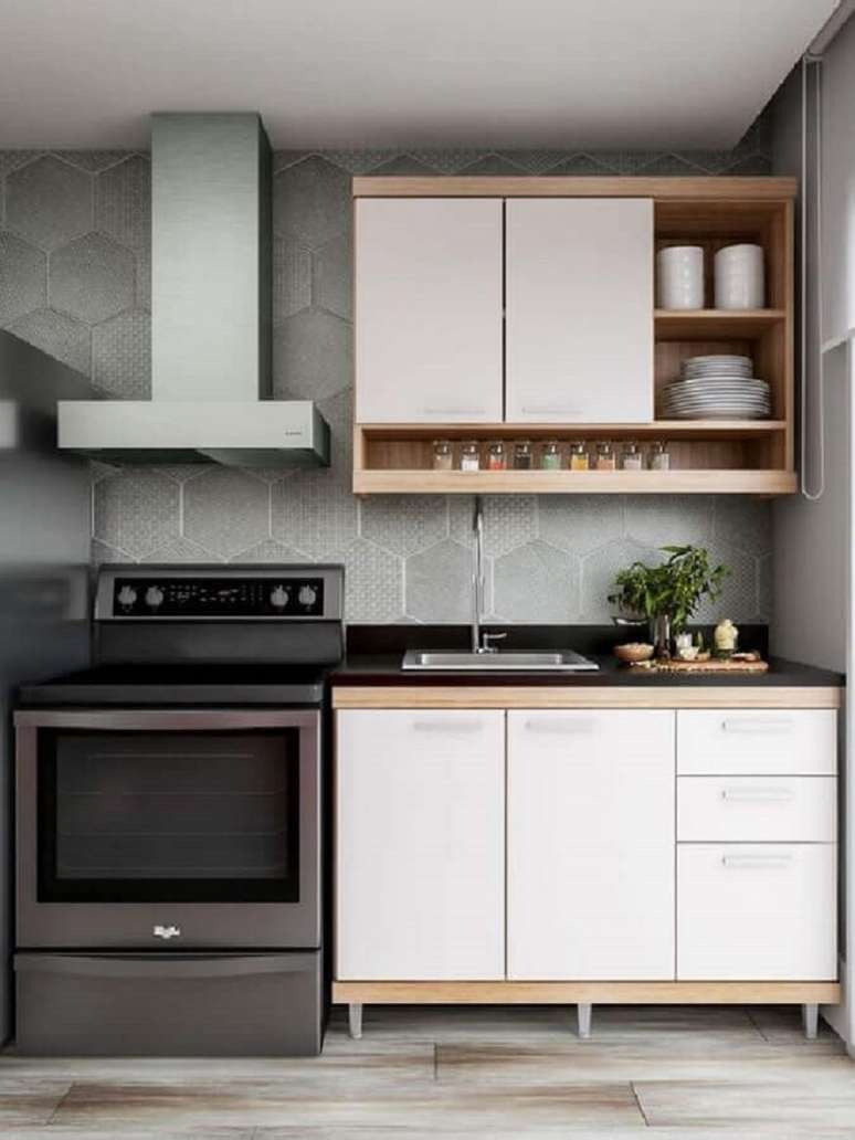 2. Decoração simples com armário de cozinha compacta – Foto: We Love It