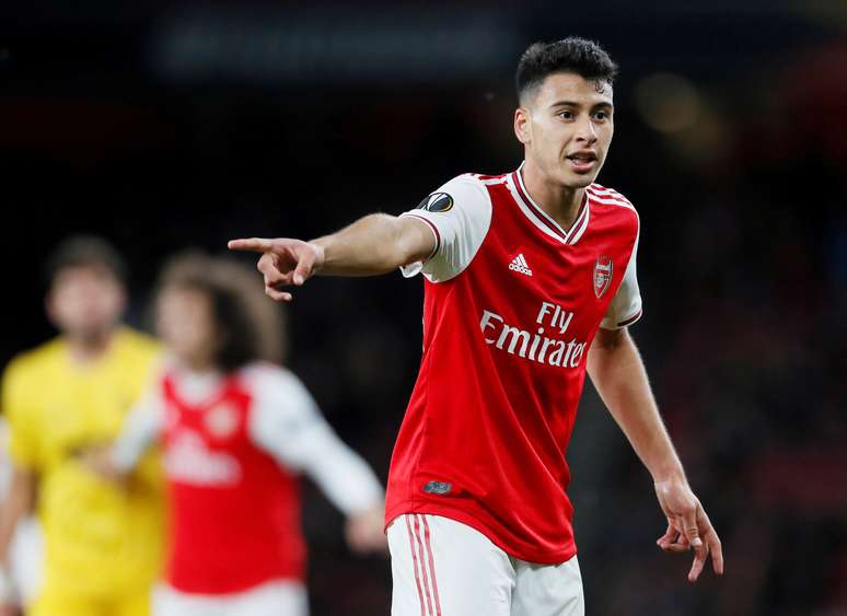Atacante Gabriel Martinelli em partida entre Arsenal e Standard Li&egrave;ge
03/10/2019
REUTERS/David Klein/File Photo