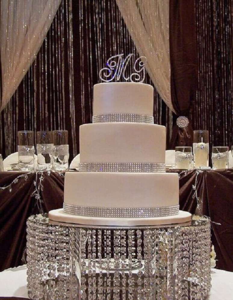 23. Modelo de bolo bodas de cristal para festa super luxuosa &ndash; Foto: 100 Layer Cake