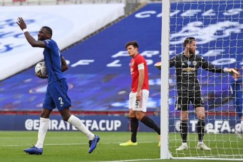 Rudiger marcou o terceiro gol do Chelsea (Foto: Andy Rain/POOL/AFP)