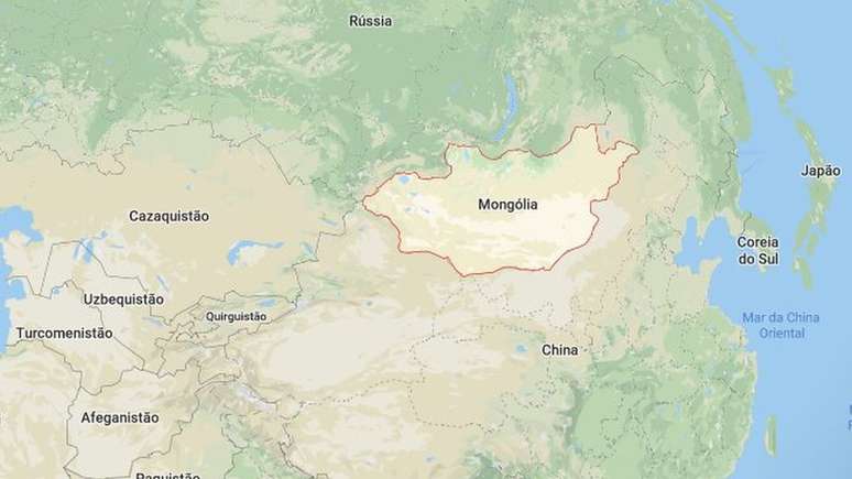 Mapa da Mong&oacute;lia