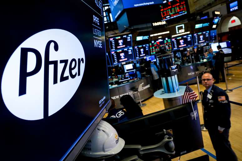 Logo da Pfizer na Bolsa de Valores de Nova York
29/07/2019 REUTERS/Brendan McDermid