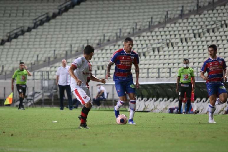 Tiago Orobó marcou seu primeiro gol pelo Fortaleza (Foto:Leonardo Moreira)