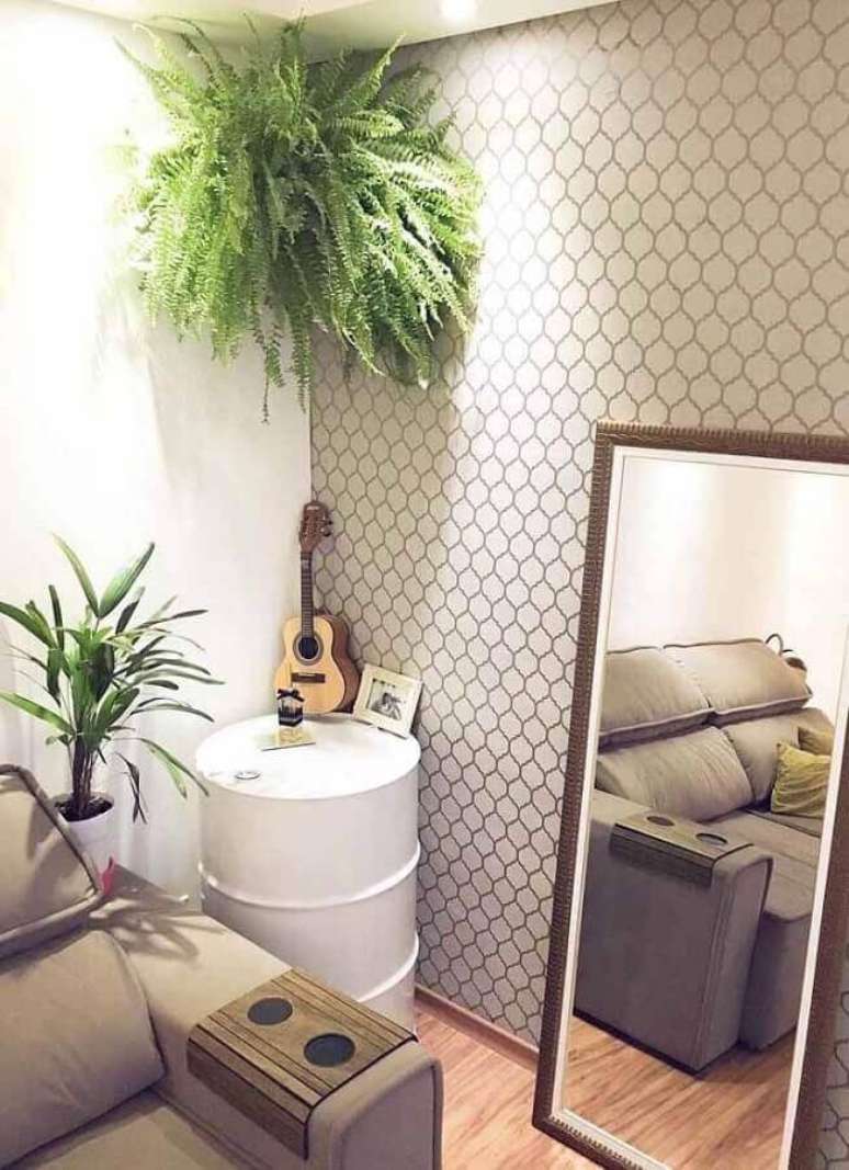 18. O tambor decorativo para casas pequenas é excelente para ajudar na organização dos ambientes – Foto: Pinterest