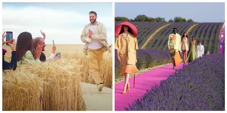 O estilista Simon Porte Jacquemus e o desfile no campo de lavanda no ano passado