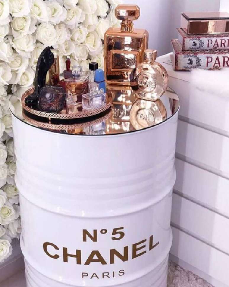 40. O tambor decorativo Chanel é um dos modelos mais usados – Foto: Pinterest