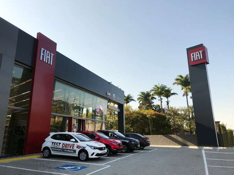 Fachada das concession&aacute;rias que j&aacute; adotaram o novo padr&atilde;o da marca Fiat.