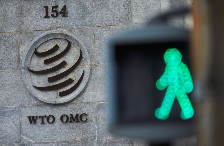 Logo em pr&eacute;dio da OMC em Genebra. REUTERS/Denis Balibouse