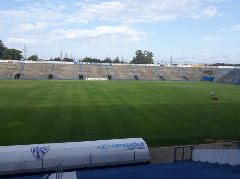 Inter pode sediar duelo contra Aimoré no estádio do Cruzeiro-RS (Foto: Divulgação/Cruzeiro-RS)