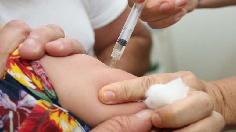 Vacinação de sarampo em SP, em 2019.