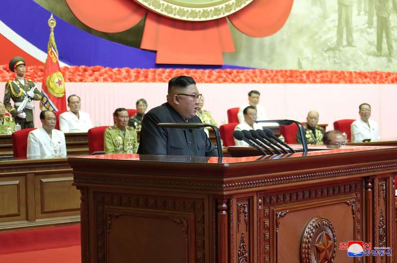 Líder norte-coreano, Kim Jong Un, em Pyongyang
27/07/2020 KCNA via REUTERS  