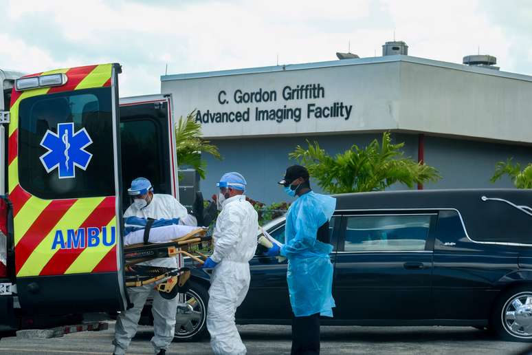 Ambulância chega a hospital de Miami com paciente
14/07/2020
REUTERS/Maria Alejandra Cardona