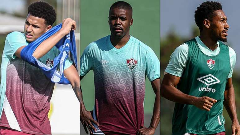 Felippe Cardoso, Matheus Alessandro e Pablo Dyego estão de saída do Flu (Foto: Lucas Merçon/Fluminense)
