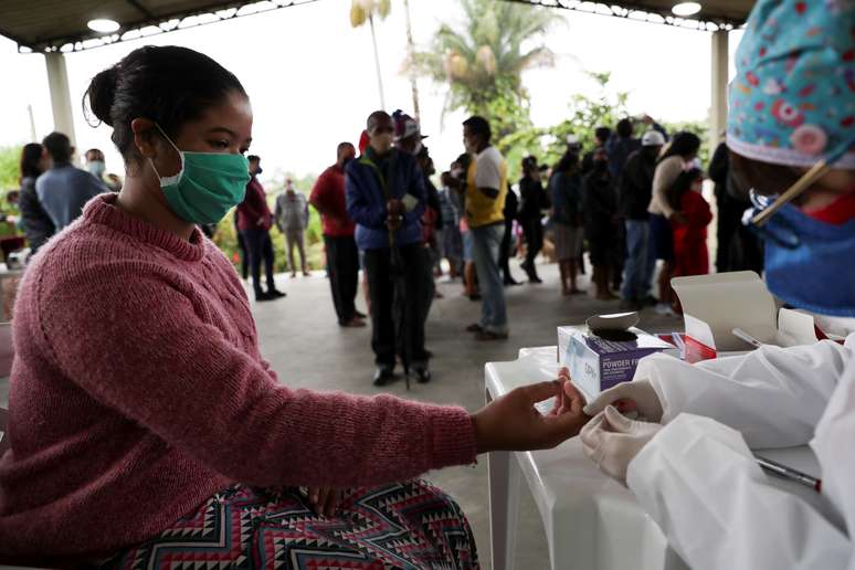 Testes de Covid-19 na comunidade quilombola Peropava, em Registro (SP) 
29/07/2020
REUTERS/Amanda Perobelli