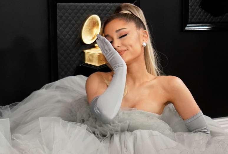 Cantora Ariana Grande na premição do Grammy
26/01/2020
REUTERS/Mike Blake