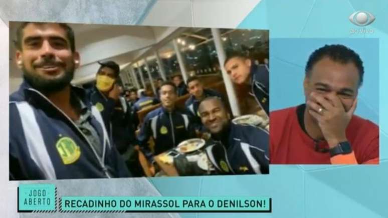 Denilson recebeu "recadinho" depois de apostar em goleada do São Paulo contra o Mirassol (Reprodução/Band)