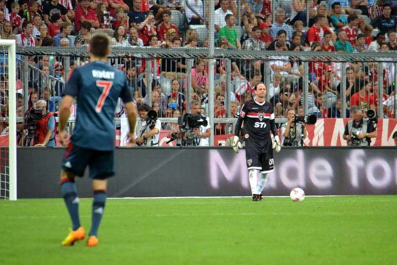 São Paulo acabou sendo derrotado para os alemães pelo placar de 2 a 0 em Munique (Foto: Divulgação/SPFC)