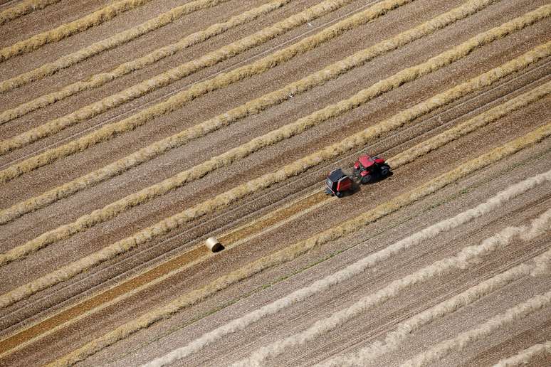 Vis&atilde;o a&eacute;rea de uma fazenda em Coquelles, perto de  Calais, na Fran&ccedil;a.  REUTERS/Pascal Rossignol/File Photo         