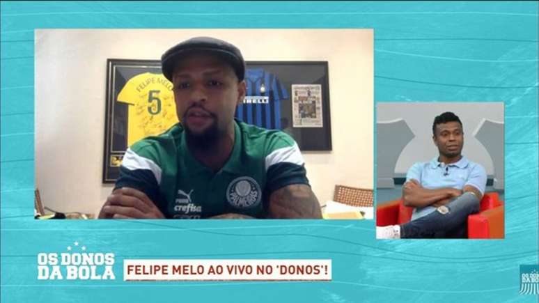 Felipe Melo e Edílson discutiram ao vivo (Foto: Reprodução)