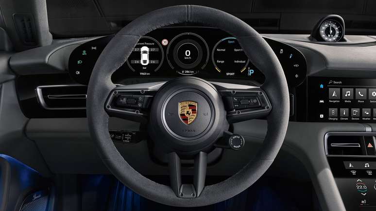 Porsche promete entregar no Taycan a mesma esportividade presente nos outros modelos.