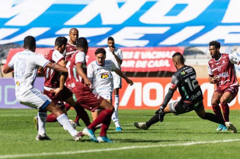 O Cruzeiro teve dificuldades diante do Patrocinense, mesmo com um time mais entrosado e com tempo maior de preparação física, mas saiu vencedor do duelo-(Bruno Haddad/Cruzeiro)