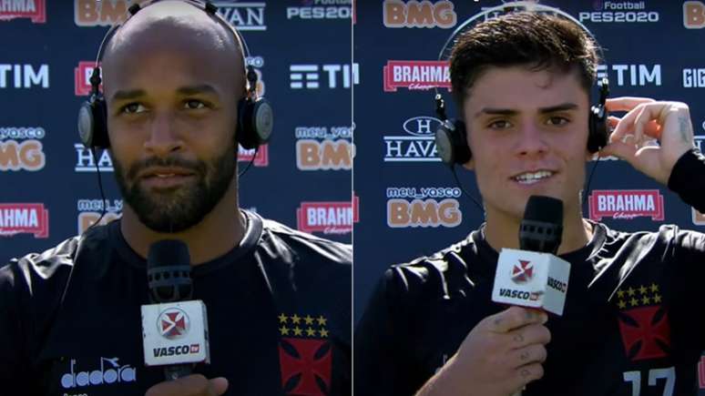 Bastos e Pec foram decisivos na vitória do Vasco em jogo-treino (Foto: Reprodução/VascoTV)
