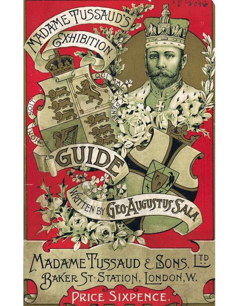 Capa do cat&aacute;logo da exposi&ccedil;&atilde;o de Madame Tusssaud e filhos na Baker Street.