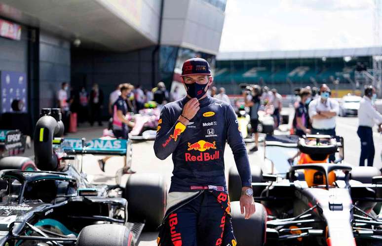 Max Verstappen após a classificação em Silverstone. O holandês é o melhor do resto 