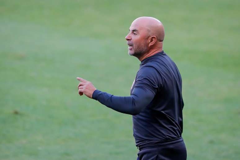 Sampaoli ficou satisfeito com a evolução do time no clássico diante do América-MG-(Bruno Cantini/Atlético-MG)