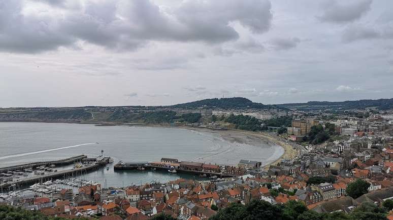 O menino foi levado pelo vento e pela maré para o outro lado da baía sul de Scarborough