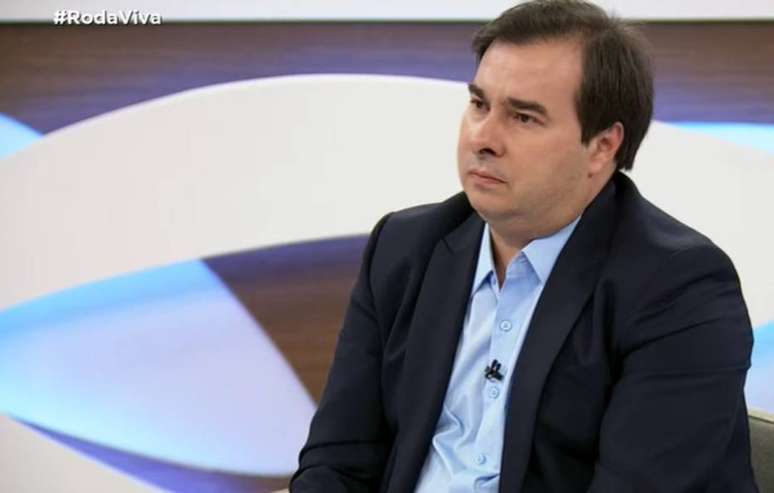 O presidente da Câmara, Rodrigo Maia, em entrevista ao programa Roda Viva, da TV Cultura