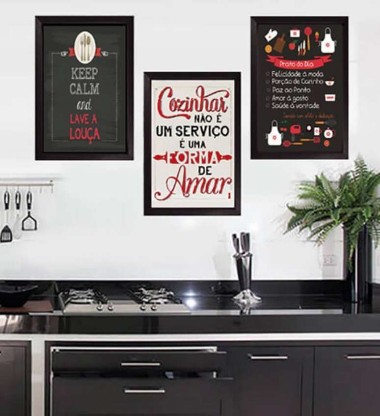 51. kit quadros decorativos para cozinha com design criativo. Fonte: Elo7