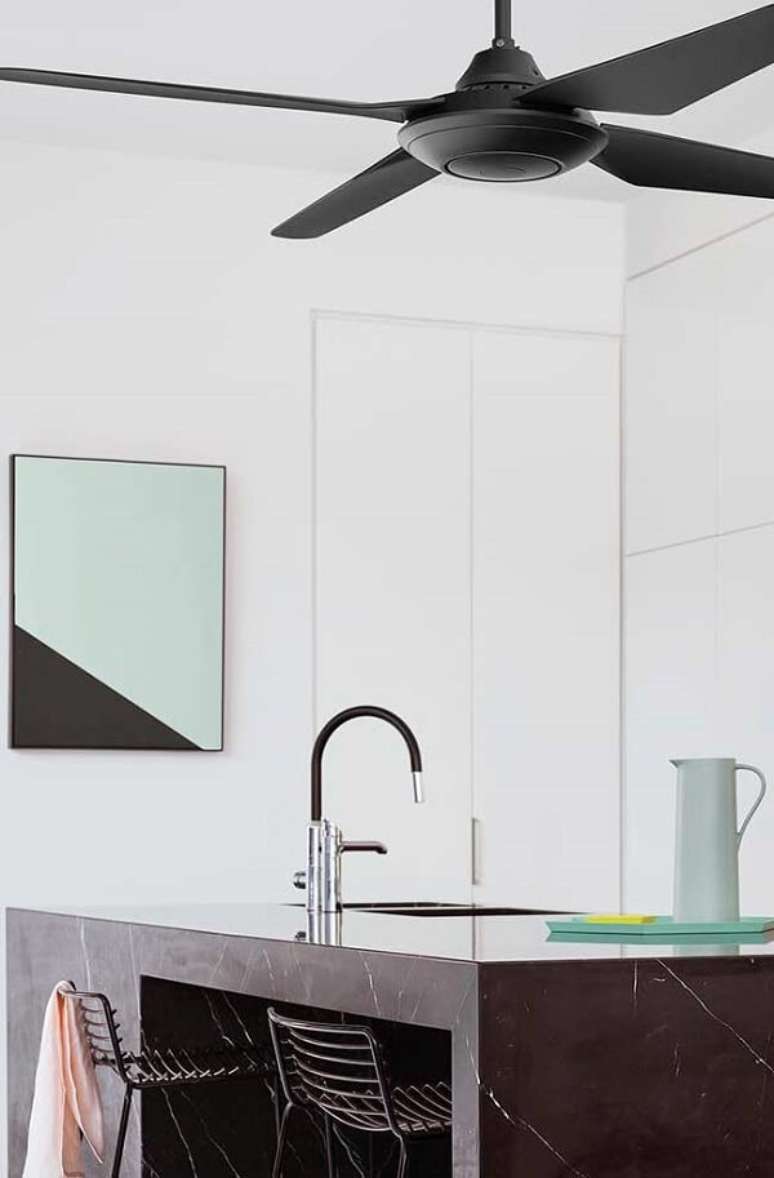 46. Modelo de quadro para decorar cozinha para aqueles que apreciam o estilo minimalista. Fonte: Pinterest