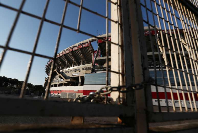 Estádio Monumental, do River Plate, em Buenos Aires
10/06/2020
REUTERS/Agustin Marcarian