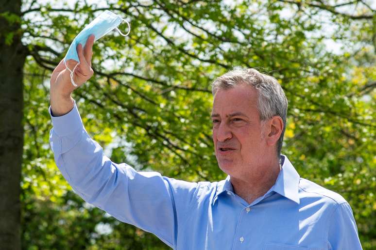 Prefeito de Nova York, Bill De Blasio
16/05/2020
REUTERS/Eduardo Munoz