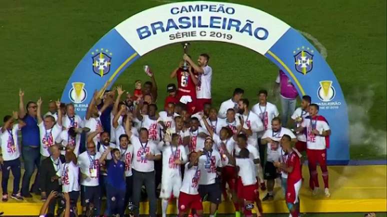 Em 2019, Náutico venceu Série C do Brasileirão (Foto: Reprodução/DAZN)