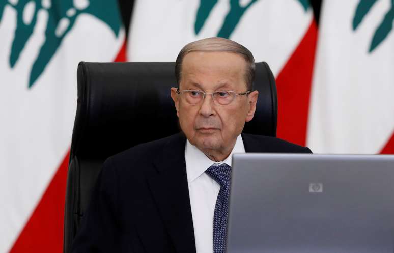 Presidente do Líbano, Michel Aoun, em Baabda
06/05/2020 Dalati Nohra/Handout via REUTERS