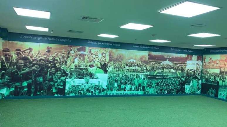 Palmeiras envelopou vestiário de visitante do Allianz Parque