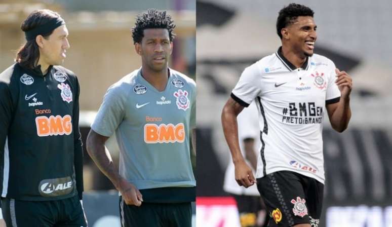 Experientes, Cássio e Gil abriram espaço para Éderson aparecer na fase decisiva (Foto: Montagem/Ag. Corinthians)