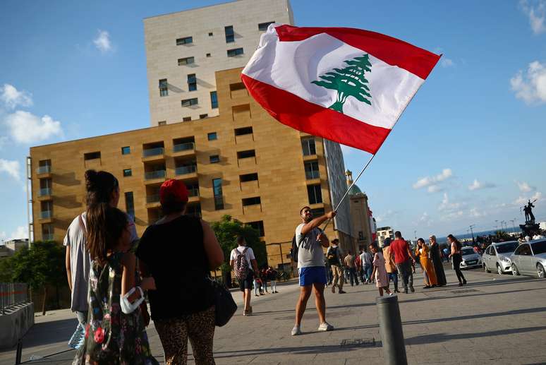 Protestos em Beirute
10/08/2020 REUTERS/Hannah McKay