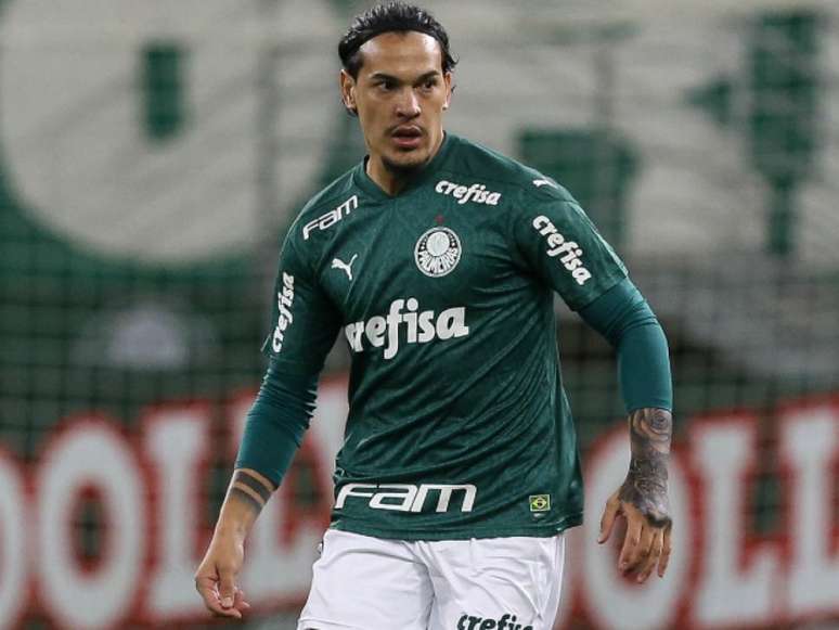 Gustavo Gómez cometeu pênalti em Jô no final da decisão (Cesar Greco/Agência Palmeiras)