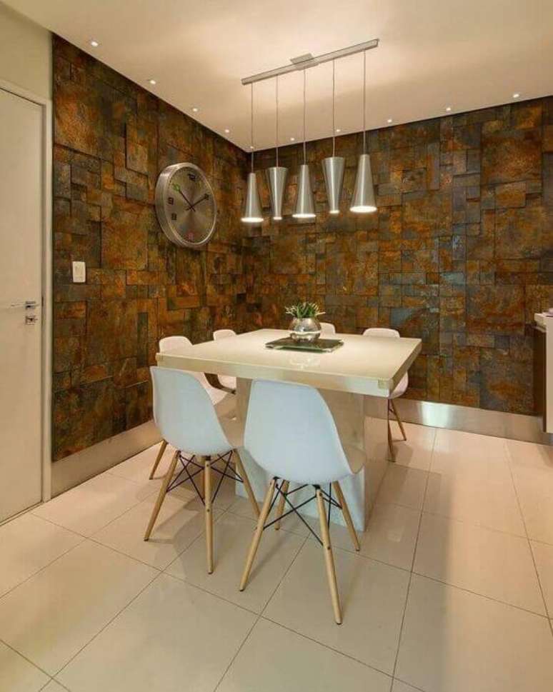 34. Revestimento para sala de jantar com Mosaico Oxyden – Via: Pinterest