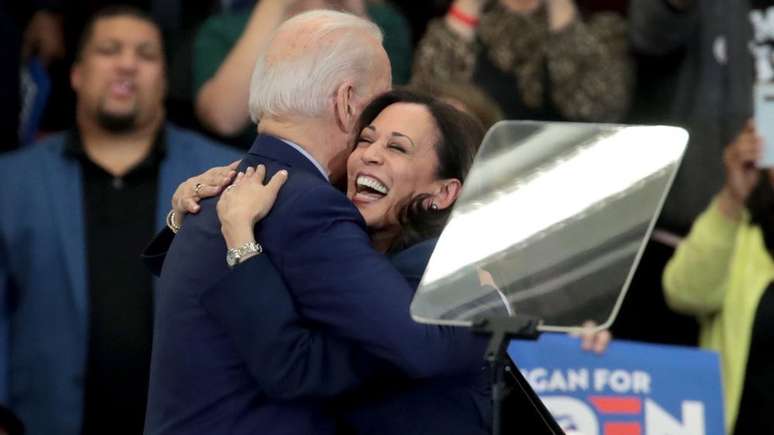 After quitting the race in January, Ms Harris endorsed Joe Biden two months later